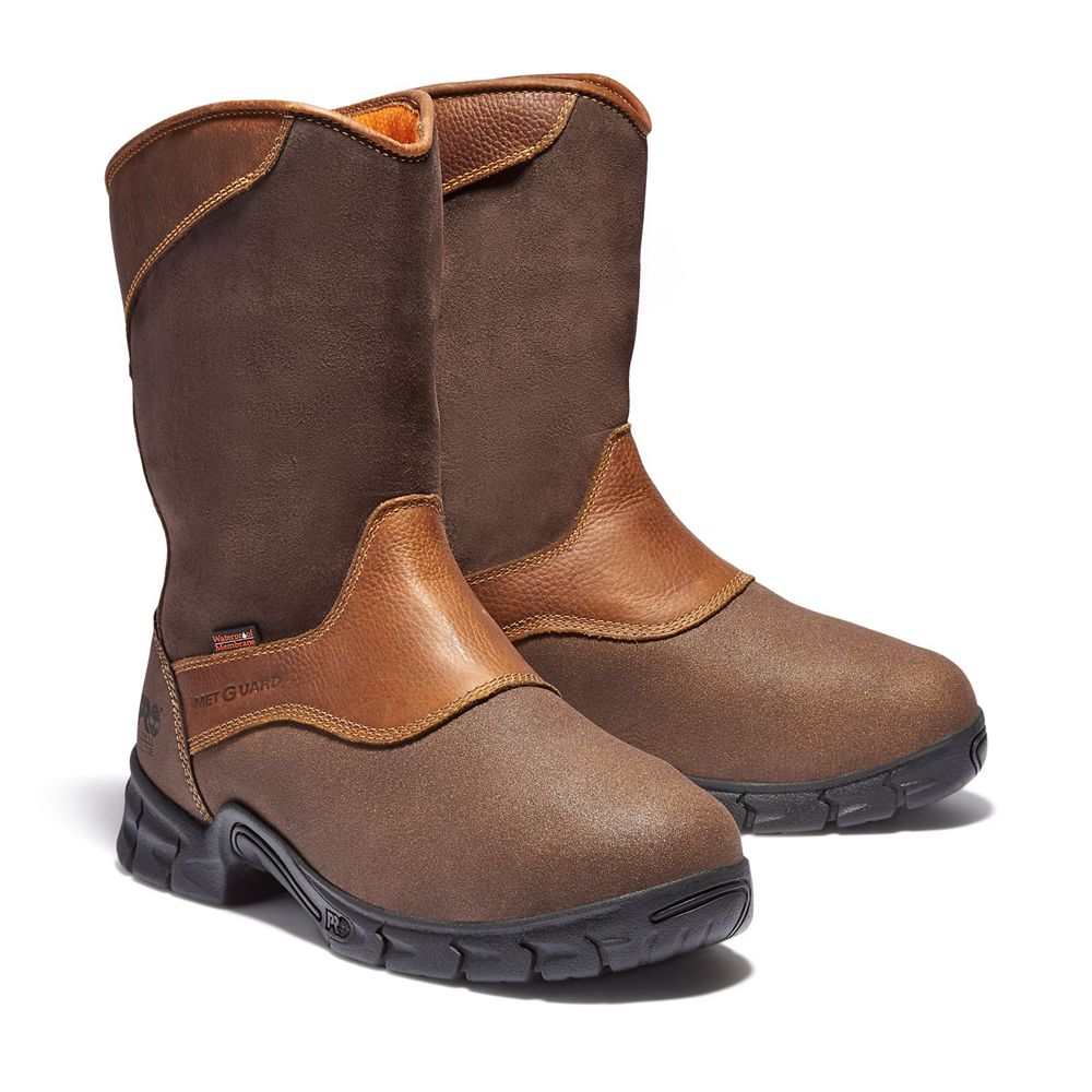 Bocanci Pro Timberland Barbati Maro - Excave Wellington Met Guard Steel Toe - Romania - NQUZRS045